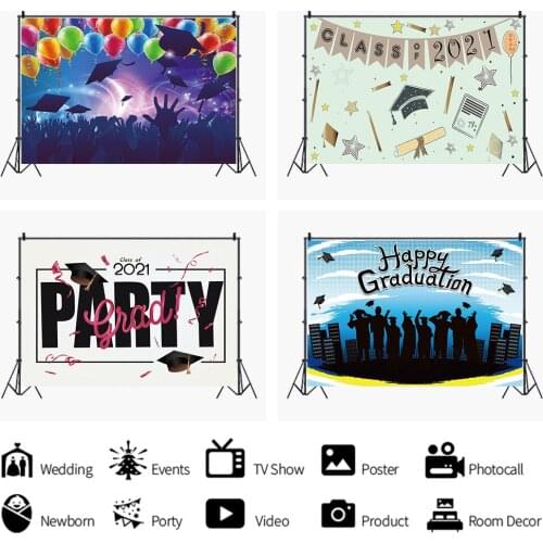 Back To School In The 2021 Graduation Season Backdrops Photo Background Decorations for Graduates Party Photography Photocall