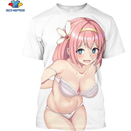 SONSPE 3D Printing T Shirt Men Women Sexy Anime Harajuku T Shirt Men Fashion Casual Streetwear Hip Hop O-neck T-Shirt Clothes