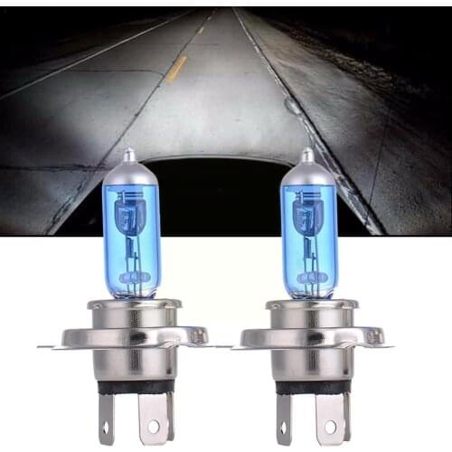 NEW 2pcs H7 6000K Gas Halogen Headlight Blue Housing 55W White Headlights 12V Bulbs quartz Ultra Automotive Light Lamp Prov R1I5