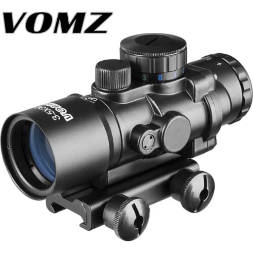 VOMZ 3.5X30 RGB laser sight dot red Tri-Illuminated Tactical Combo Compact Scope Fiber Optics Green Sight