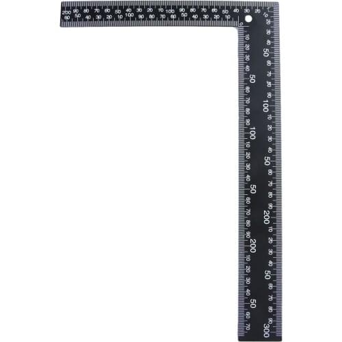 1pc L Shape Ruler Double Sided Ruler Measuring Tool Metal Straight 90 Degree Angle Ruler Stainless Steel