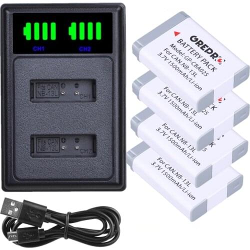 NB-13L Battery + NB 13L Charger for Canon G7X Mark II, PowerShot SX720 HS, SX730 HS, SX740 SX620 G1x Mark III G9 X Mark II, G5 X