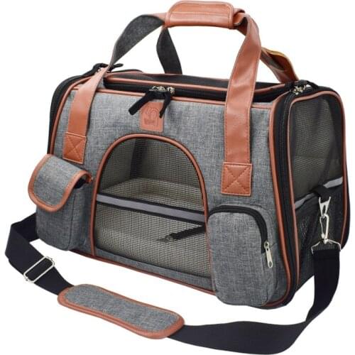 Dog Carrier Travel Car Seat Pet Carriers Portable Backpack Breathable Cat Cage Breathable Small Dog Travel Bag Airplane Approved