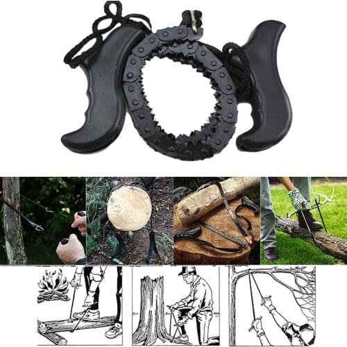 Camping Hiking Emergency Survival Hand Tool Gear Pocket Chain Saw ChainSaw Foldable Outdoor Handle Saws