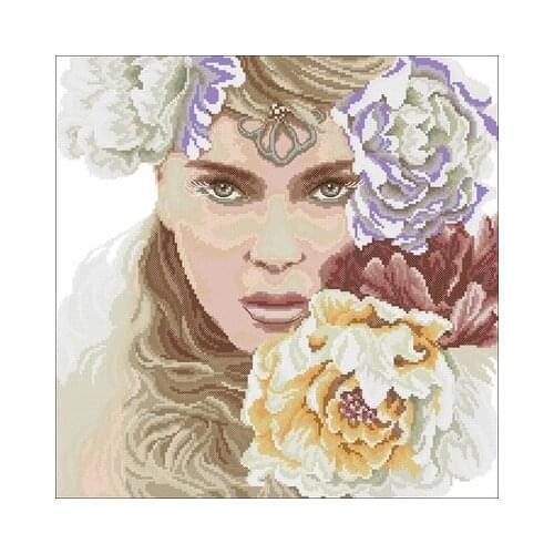 PN-0171826 Charming eyes-14CT Needlework,For Embroidery,DIY 14CT Unprinted Arts Cross stitch kits Set Cross-Stitching