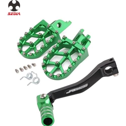 For KAWASAKI KX250F 2006-2018 KX450F 2009-2018 KX 250F 450F Gear Shift Lever Foot Pegs FootPegs Footrests Pedals Kit Set