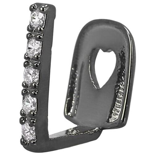 Single Tooth Braces Hip Hop Style Zircon Inlay Copper Material 1.1*0.7CM Men Women Geometric Shape Fashion Jewelry Tooth Braces