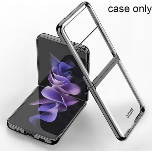 Clear Transparent for Samsung Galaxy Z Flip 3 5g Phone Case Ultra Thin Full Protective Cover Shockproof Shell Folding Back Cover