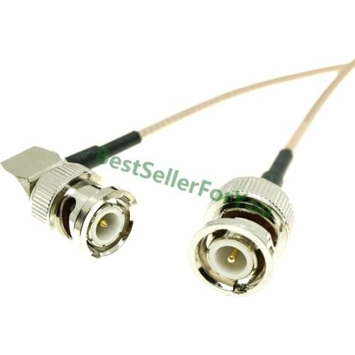 RG316 Connector BNC Male To Connector BNC Male Plug Right Angle RF Pigtail Jumper Cable Low Loss