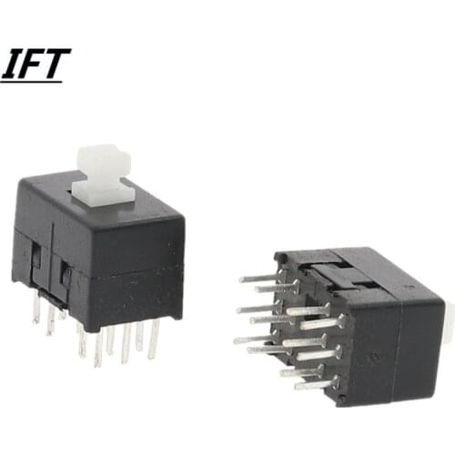 10pcs Free shopping Import South Korea JPS4281A self locking switch 4 row 12 feet press switch 13*8.5*18 with lock switch