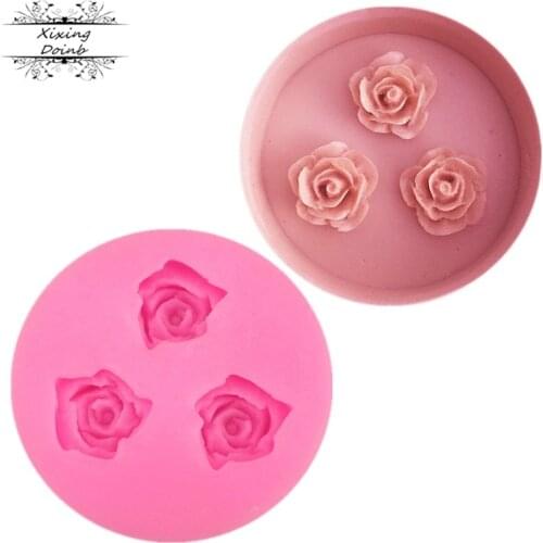 DIY Mini Flower shape silicone mold Silicone forms Fondant Cupcake Chocolate cake Decoration Baking Tool