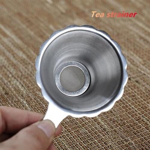 Double-layer Tea Strainer Filter Fine Mesh Tea Spoon Filter Stainless Steel