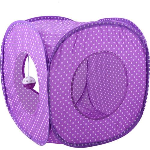 Cat Tunnel Foldable Cat Tent Cat Beds Cat Dot Tent Long Tunnel Bed Toy Interactive Playing Toys Hide Tunnel Cat Tunnel