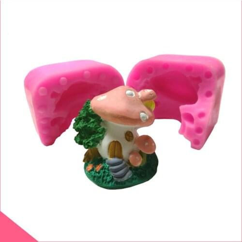 Three-dimensional stone steps mushroom room 6.5*5.5*5.5cm Mousse cake silicone mold Chocolate cake decoration mold