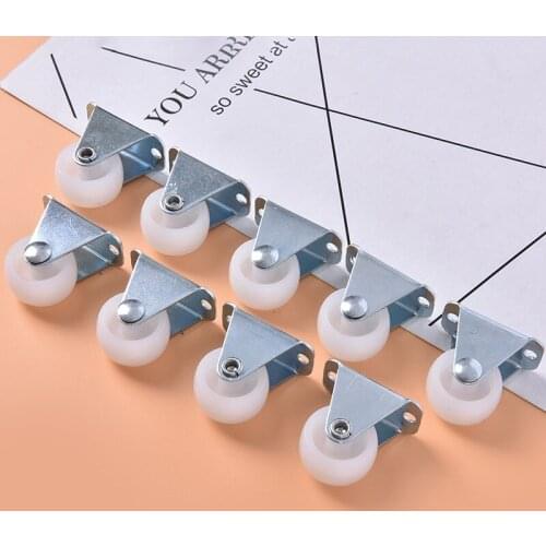 10kg Universal Casters 1" Furniture Wheel Castor White PP Wear-resisting Handiness Nylon One way wheel