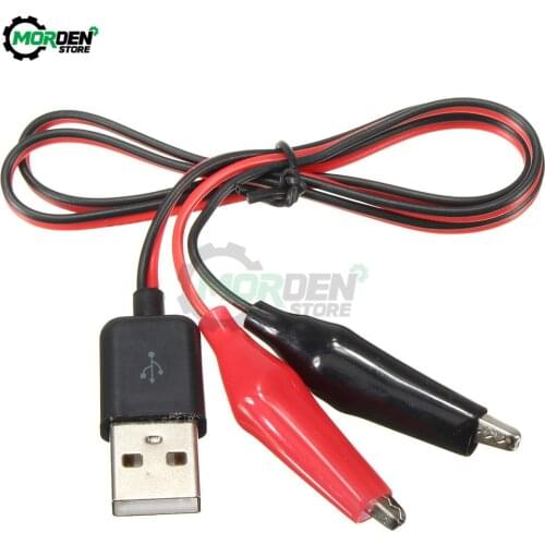 USB Alligator Clips Crocodile wire Male/female to USB Adapter Cable Connector Power Supply Adapter Wire 60cm