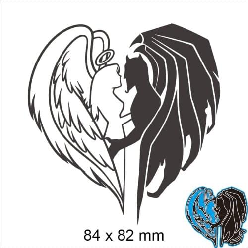 Cutting Dies Winged Men And Women New Metal Stencils DIY Scrap Booking Paper Cards Making Decoration 84*82mm