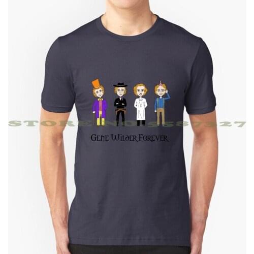 Gene Wilder Forever Summer Funny T Shirt For Men Women Gene Wilder Wilder Cartoon Caricatura Young Frankenstein Blazing Saddles
