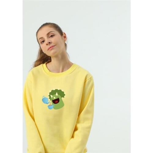 Cute Funny Cartoon Print Sweatshirt Aesthetic Hoodie 90s Graphic Streetwear Harajuku Oversized Tracksuit Women Tops Warm Clothes