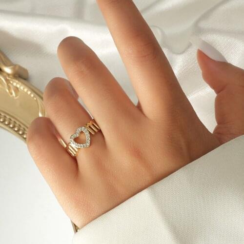 2021 New Shelves Opening Micro Pave Zircon Ring for woman Sword Fighting Love Sun Flower Ring Personalized Jewelry