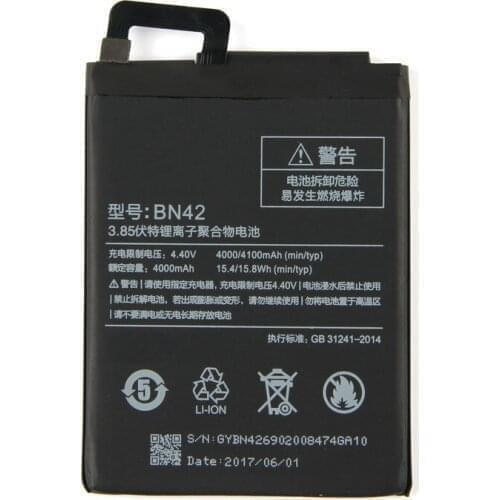 10pcs/lot Phone Battery BN42 For Xiaomi Redmi 4 / Hongmi 4 4000mah Mobile Phone Li-ion Internal replacement battery