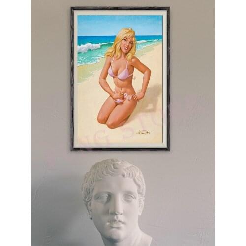 336 Vintage Beautiful Pin-up Girl Classic Picture Custom Silk Poster Home Deco Wall Art Christmas Gift