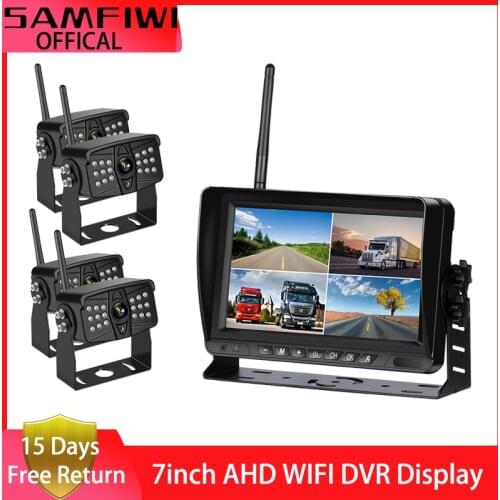 7 inch Car Monitor AHD Wireless Car Screen DVR Display Vehicle Rear View Reverse Backup Recorder Wifi Camera Truck Monitors