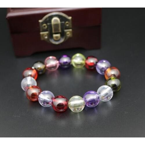 Natural crystal gem candy color zircon bracelet bracelets colorful gemstone jewelry bracelet for men and women