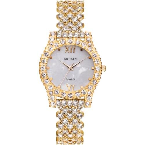 2021 Luxury Women Watch Fashion Ladies Quartz Stainless Steel Diamond Wristwatch Elegant Female Bracelet Watches Reloj Mujer