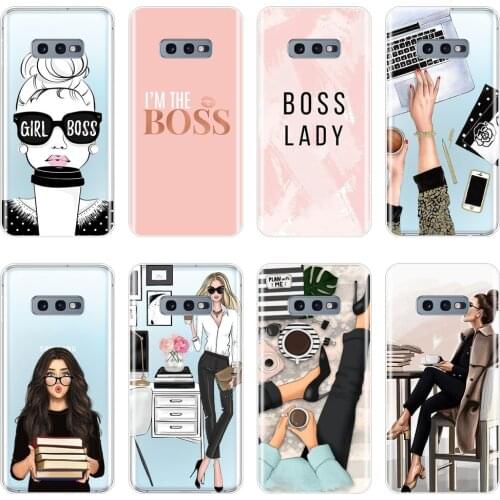 Back Cover For Samsung Galaxy Note 10 Pro Girl Boss Pink Women Soft Silicone Case For Samsung Galaxy S10 Plus 5G 10E Phone Case
