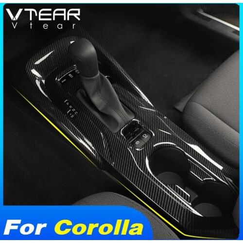 Vtear Central Control Gear Decoration Cover Interior Cup holder Frame Accessories Trim Car Parts For Toyota Corolla Sedan 2021
