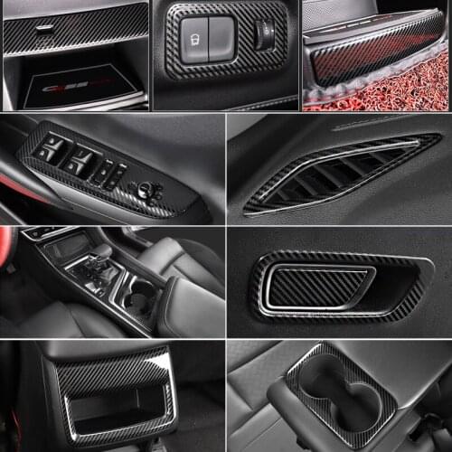 For changan CS55 PLUS 2020 Interior gear Protective Air outlet switch panel Decorative stainless steel Carbon fiber pattern