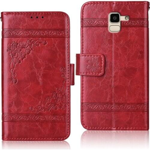 Galaxy J6 2018 J600 J600F SM-J600F Case Flip Wallet Leather Book Case For On Galaxy J6 Back Cover For Samsung Galaxy J6 Coque