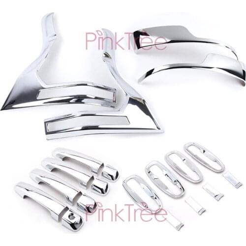 For 2018 Toyota Land Cruiser Prado LC150 FJ150 Chrome Door Mirror Handle Grille Vent Lamp Cover Car Styling Tuning Accessory