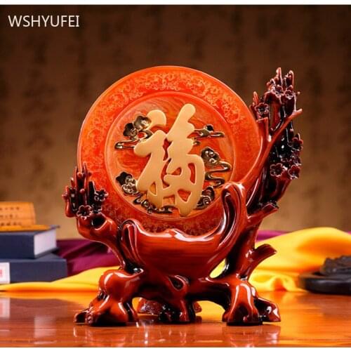 Chinese Resin Sculpture Home Decoration Living Room Auspicious Ornaments Study Bogu Frame Decor Crafts Housewarming Gifts