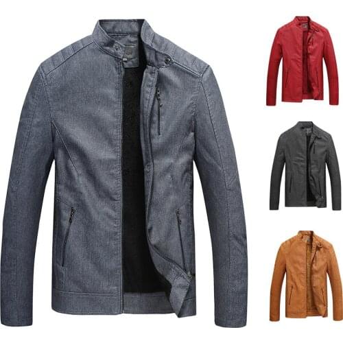 2019 Mens Increase Down Self-cultivation Jacket Leisure Time Keep Warm Locomotive Serve Loose Coat Red Loose Coat Ash Blue Pu