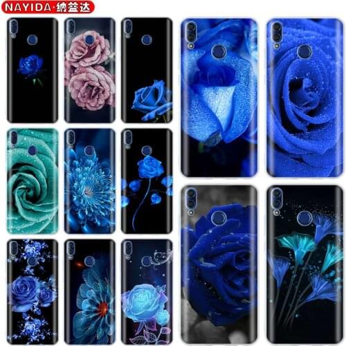Soft Silicone Phone Case For Huawei Honor 30 20 Pro 10 9 Lite 30s 20i 10i 9a 8a 7a 8x Cover blue Rose