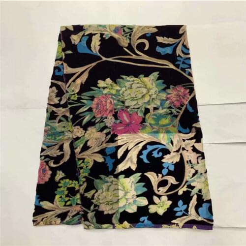 New Design Hot Selling 2019 High Quality Fashion Printed Silk Velvet Fabric 5 Yards For Women Dress! LXF62510