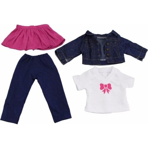 Clothes For 18' Doll Jeans Jacket Dress Trouser