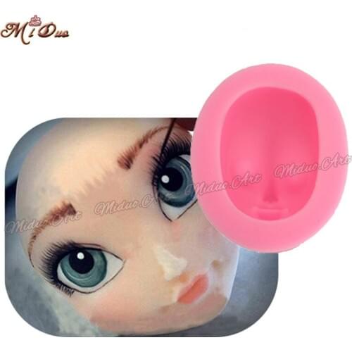 Silicone Mold Beautiful Girl Face Fondant Mold Chocolate Gumpaste Mould Clay/rubber Mould Cake Decorating Tools Sugarcraft Molds