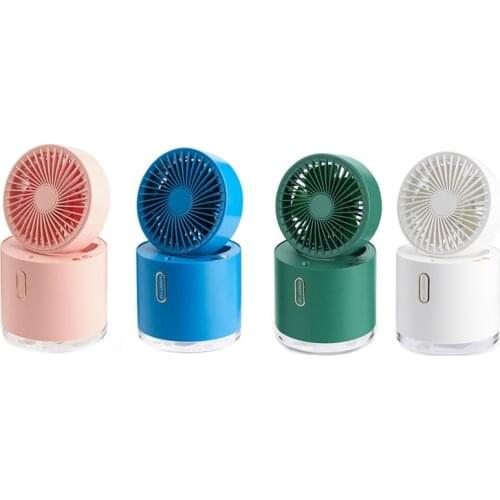 Folding Humidifier Fan Desktop Can Shake Your Head Desktop Air Conditioning Spray Fan
