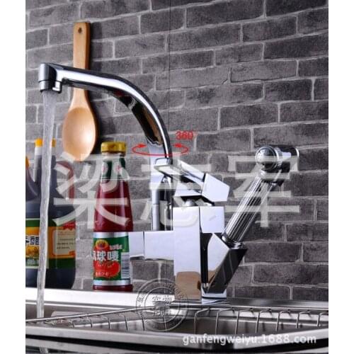 Ben headed tiger pull faucet hole kitchen faucet hot and cold taps all copper basin bathroom faucet