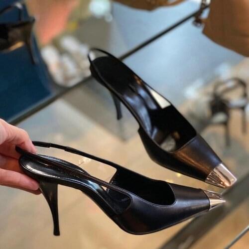 Women Pumps Luxury Crystal Slingback High Heels Summer Bride Shoes Comfortable Heeled Party Wedding Shoes Woman Pump Sandals