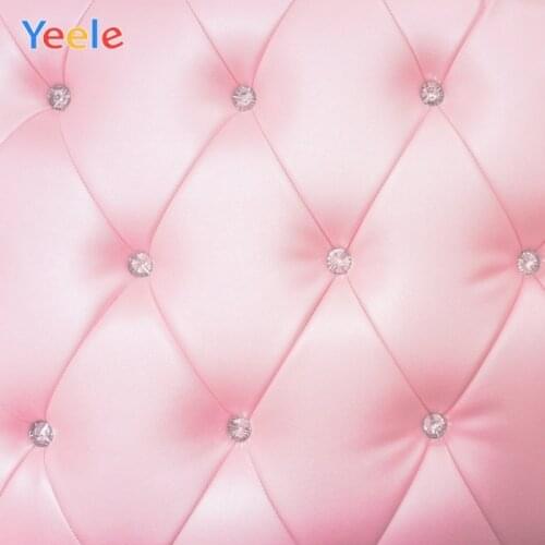 Yeele Wall Decor Bedhead Diamond Pink Ins Style Photography Backdrops Personalized Photographic Backgrounds For Photo Studio