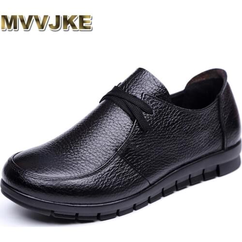 MVVJKE Designer Women Genuine Leather Flats Summer Loafers Slip on Ati-Slip Casual Shoes Zapatos Chaussure Femme Size 35-43 E102