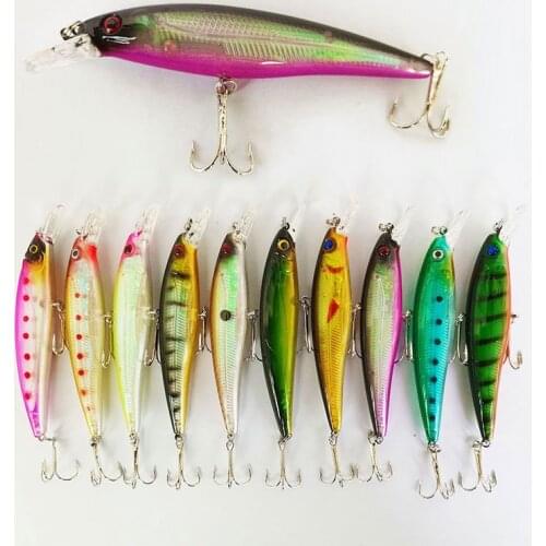 1 Pcs 13g 11cm Minnow Fishing Lures 3D Eyes Topwater Floating Laser Aritificial Fishing Wobblers Crank Bait Plastic Baits Pesca