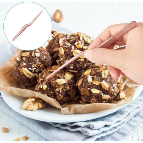 1Pcs Non-Slip Plating Tweezer Jagged Lines High Strength Stainless Steel Serving Presentation BBQ Tongs Seafood Tool for Baking