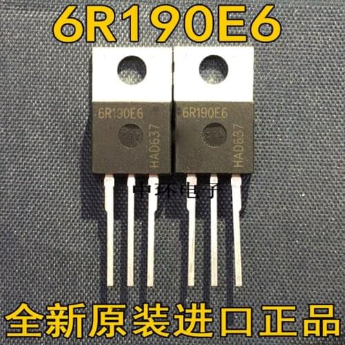 10 PCS 6R190E6 IPP60R190E6 20A 600V TO220 ＆ IPP60R600E6 6R600E6 7.3A/650V TO220 MOS