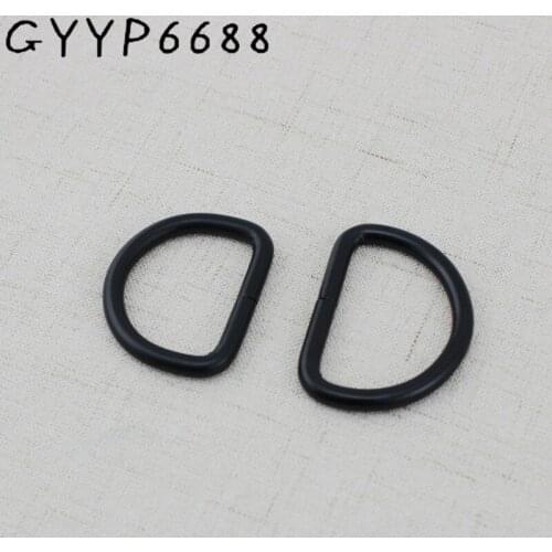 10pcs 32mm 38mm Dark black bags' polished nickel inside bags metal accessory alloy Cast Solid non welded d ring DIY Bag Parts