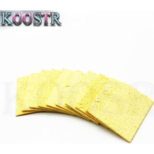 10Pcs Yellow Cleaning Sponge Cleaner for Enduring Electric Welding Soldering Iron